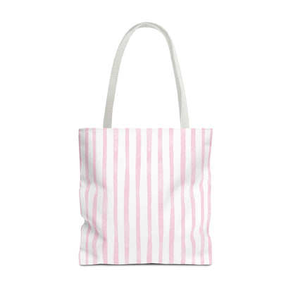 Cute Mauve Striped Tote Bag
