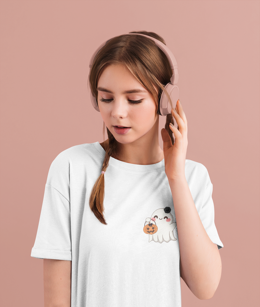 Youth Girls' Cute Ghost T-Shirt