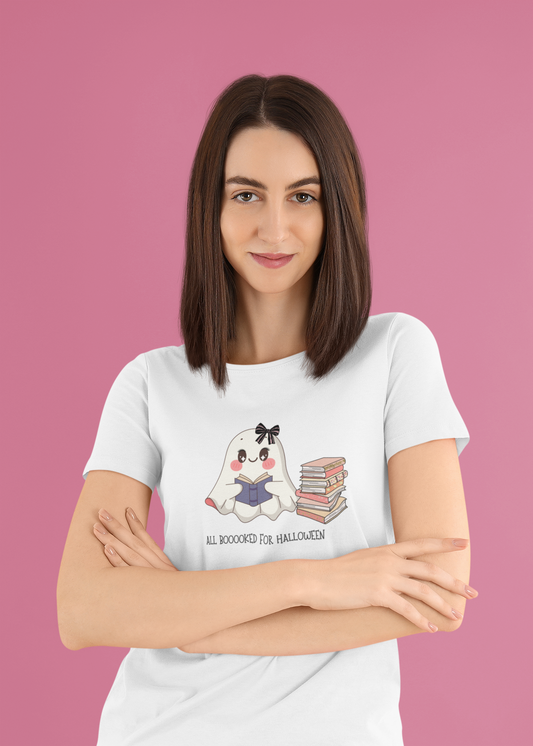 Cute Halloween Ghost Reader T-Shirt
