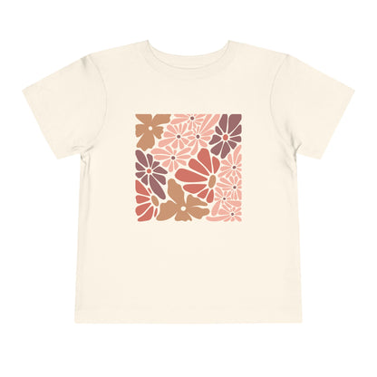 Modern Floral Print Toddler Girl T-Shirt
