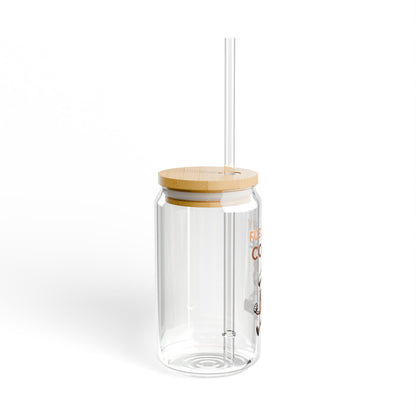 Fueled by Coffee Sipper Glass - 16oz