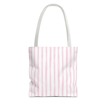 Cute Mauve Striped Tote Bag