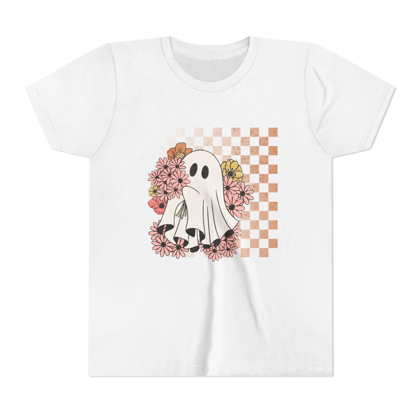 Youth Girls' Checkered Ghost T-Shirt