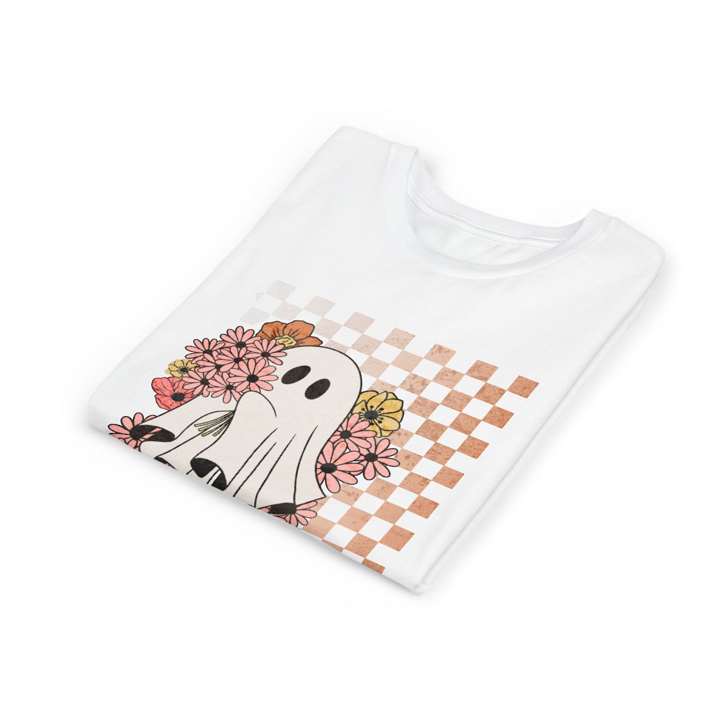 Youth Girls' Checkered Ghost T-Shirt