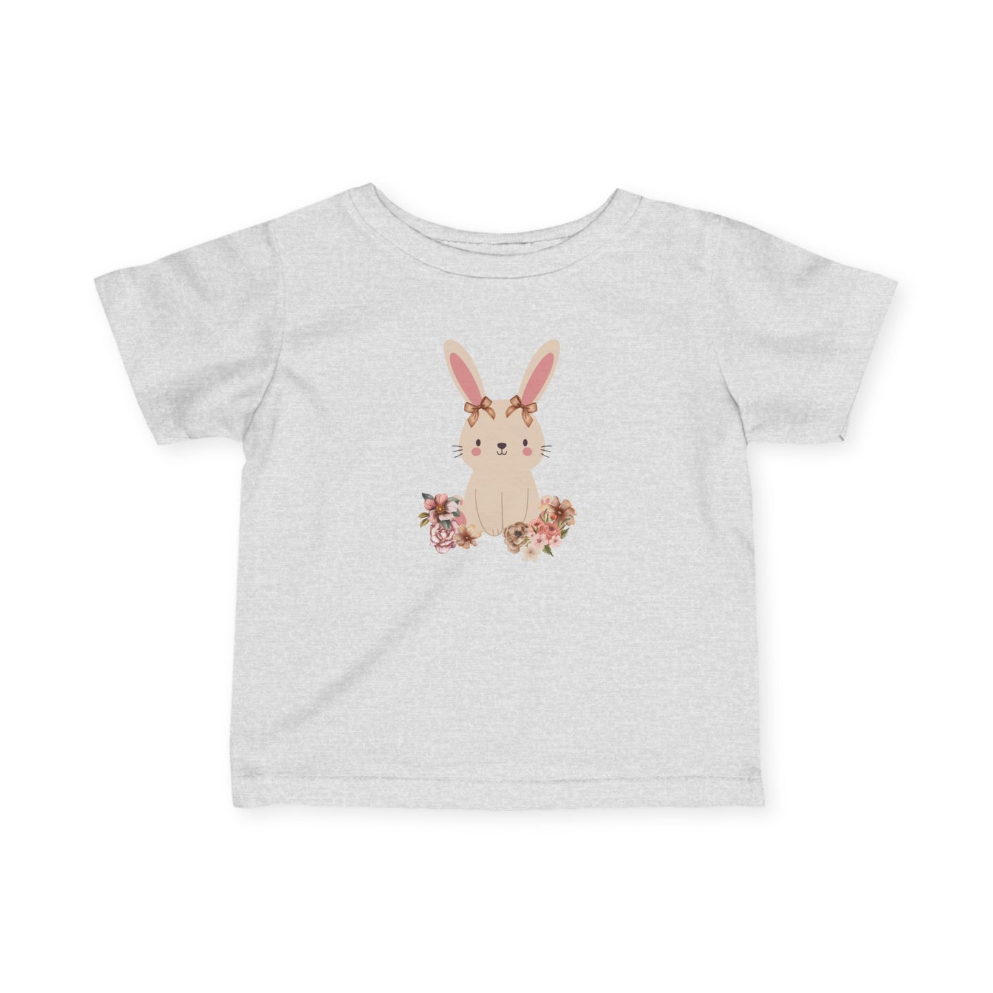 Adorable Floral Bunny Toddler T-Shirt