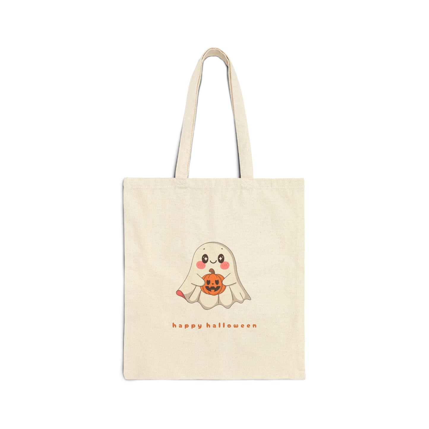 Cute Ghost Cotton Canvas Tote Bag