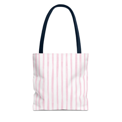 Cute Mauve Striped Tote Bag