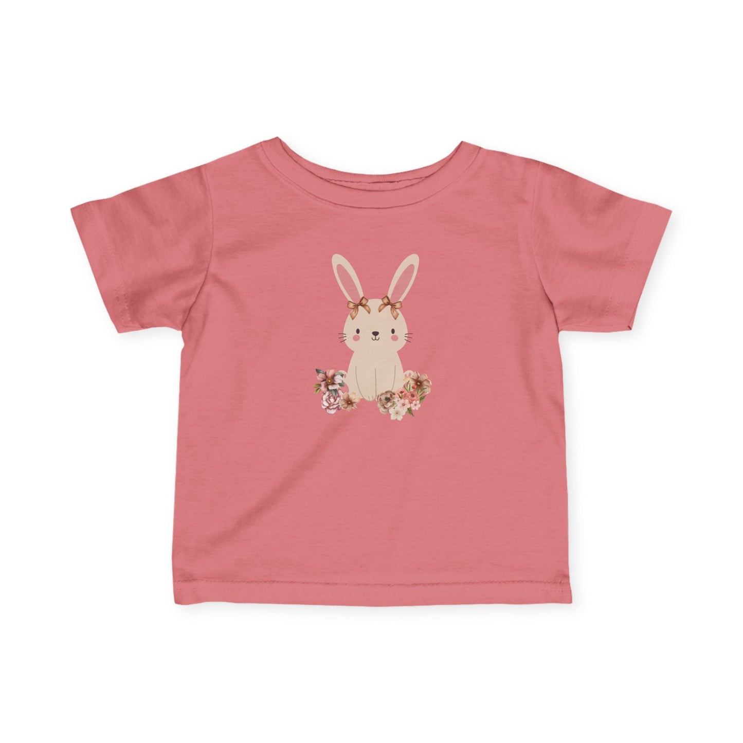 Adorable Floral Bunny Toddler T-Shirt