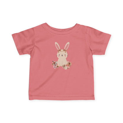 Adorable Floral Bunny Toddler T-Shirt