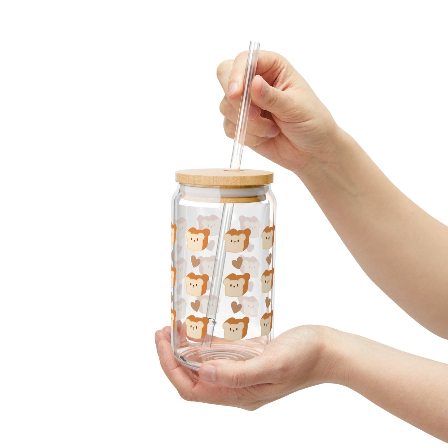 Cute Toast Sipper Glass – 16oz
