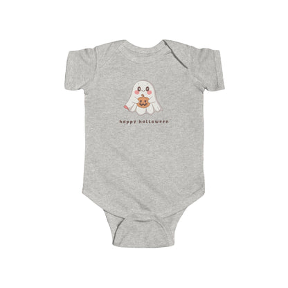 Cute Happy Halloween Ghost Print Onesie