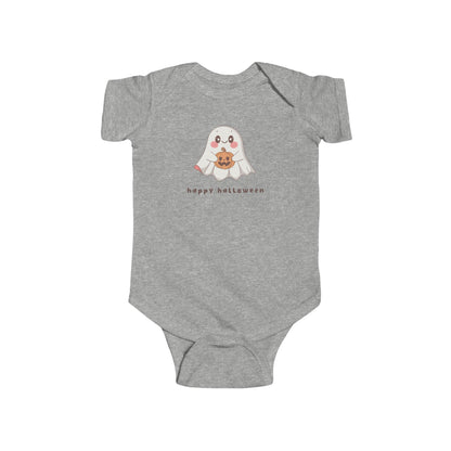 Cute Happy Halloween Ghost Print Onesie