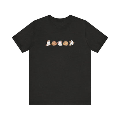 Floral Pumpkin & Ghost Print T-Shirt