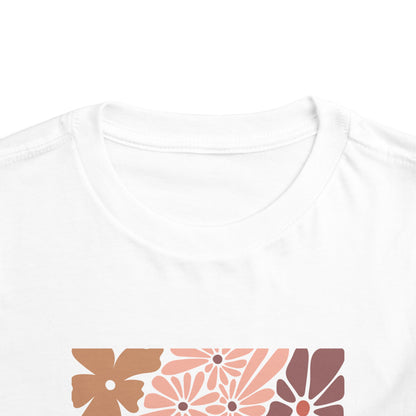 Modern Floral Print Toddler Girl T-Shirt