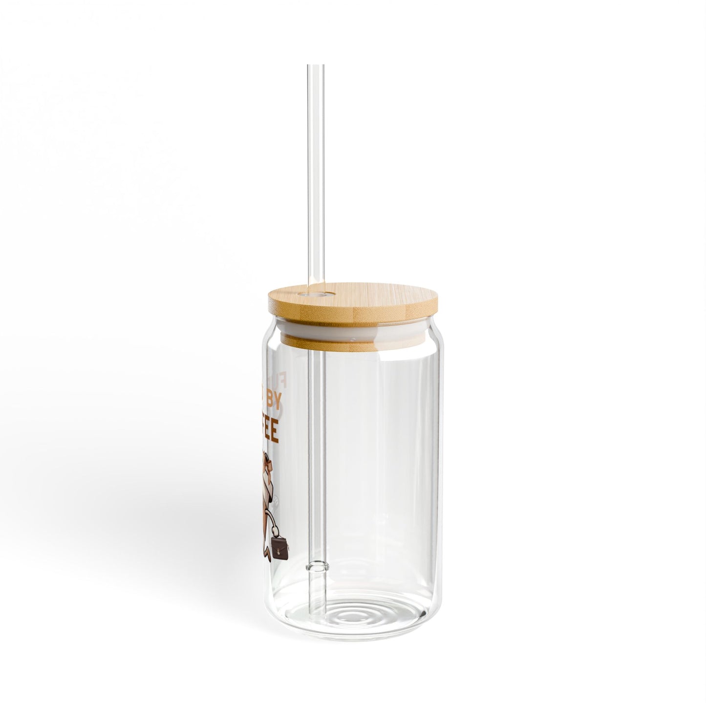 Fueled by Coffee Sipper Glass - 16oz