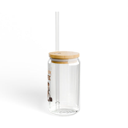 Fueled by Coffee Sipper Glass - 16oz