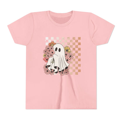 Youth Girls' Checkered Ghost T-Shirt