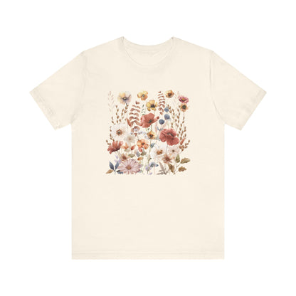 Vintage Floral Short Sleeve T-Shirt